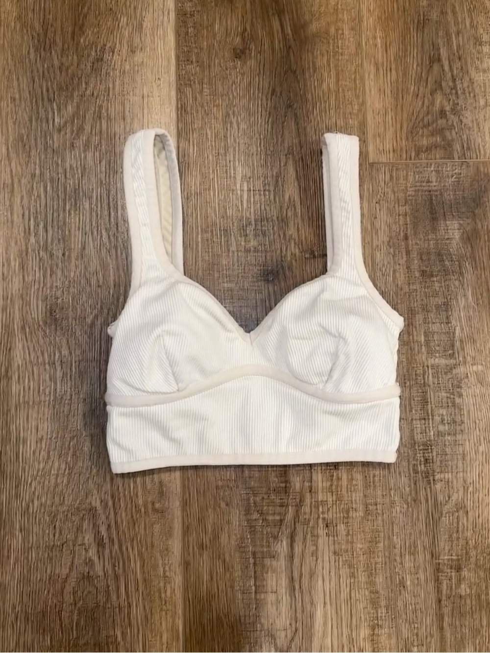 For Love & Lemons Cream Sports Bra